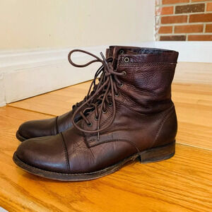 Nice! $428 Women's FRYE Sabrina 6G Lace-up LEATHER BOOTS Size 8